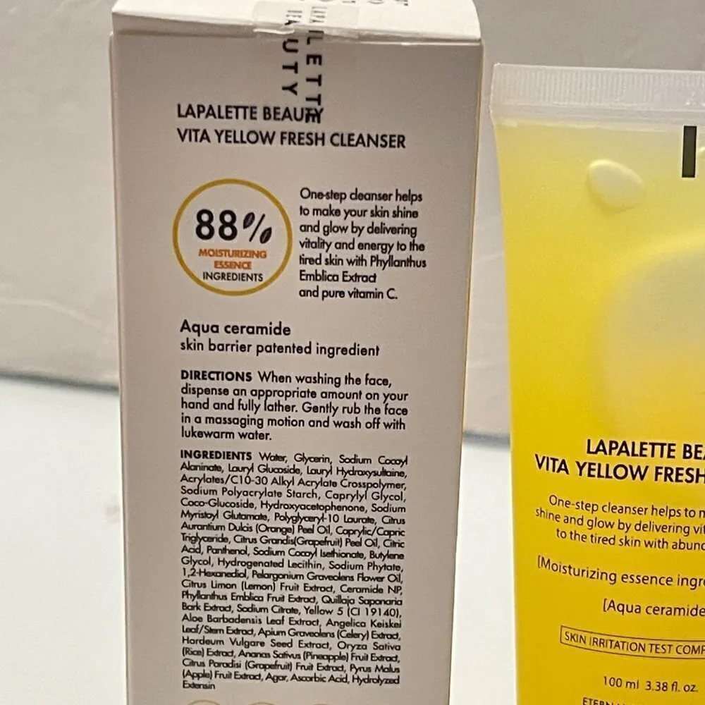 Lapalette Beauty BNIB Vitamin C Skin Detox Vita Yellow Fresh Cleanser
